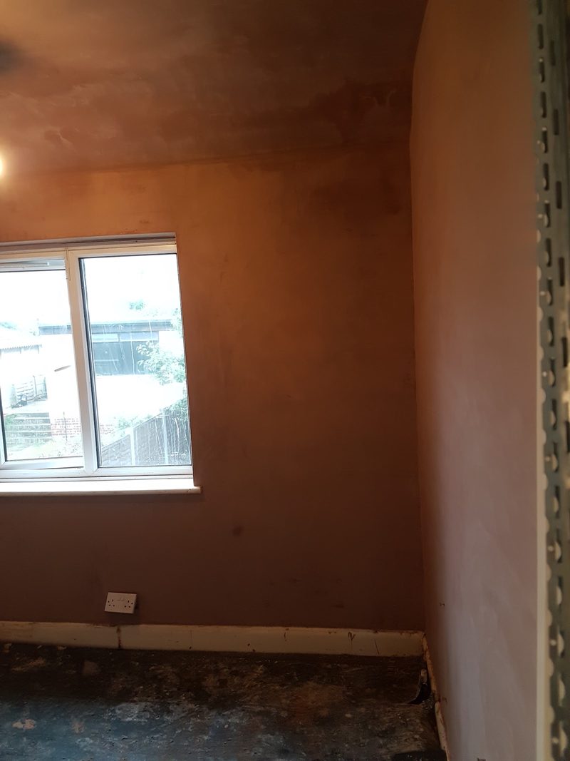 Small bedroom walls and ceiling re-plastered by CT2 Plastering & Rendering, Orpington