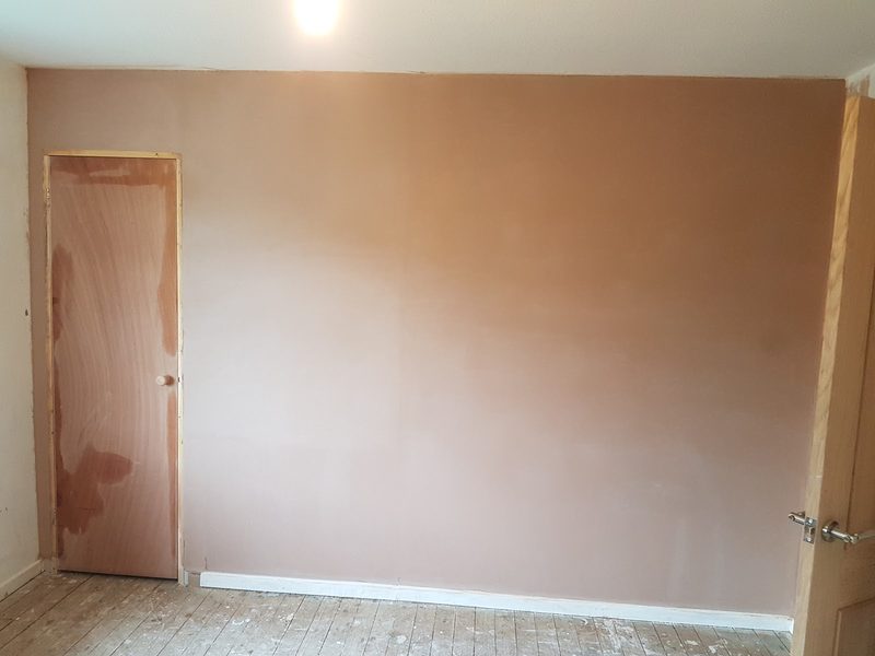 Bedroom wall skimmed – crisp corners and edges by CT2 Plastering & Rendering, Orpington