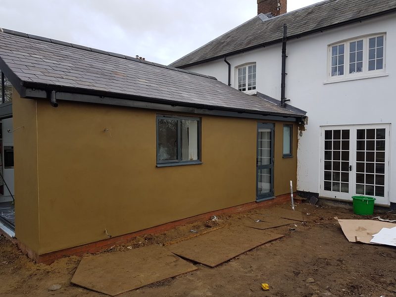 Rear extension rendered – smooth sand finish by CT2 Plastering & Rendering, Orpington